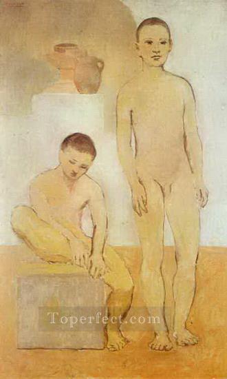 Dos jóvenes cubista de 1905 Pablo Picasso Pintura al óleo